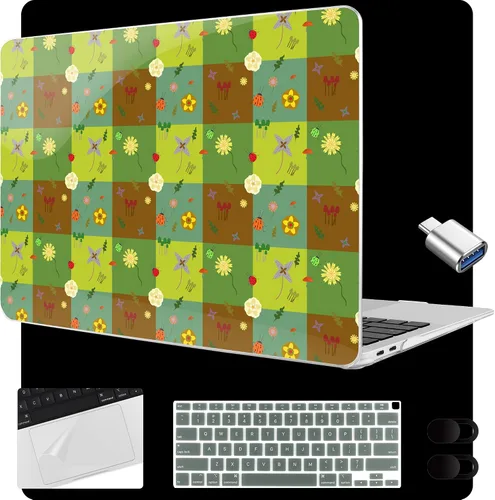 Vista 25 de MEEgoodo Funda para MacBook Air de 13.3 pulgadas 2021 2020 2019 2018 A2337 M1 A2179 A1932, carcasa para laptop para MacBook Air M1 con cubierta