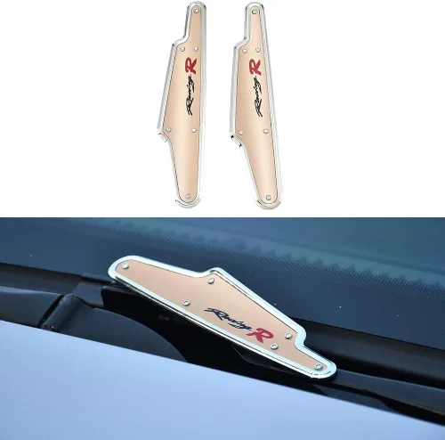 Vista 11 de JSCARLIFE 1 par de limpiaparabrisas de coche con soporte para parabrisas, limpiaparabrisas con alerón (Negro/2)