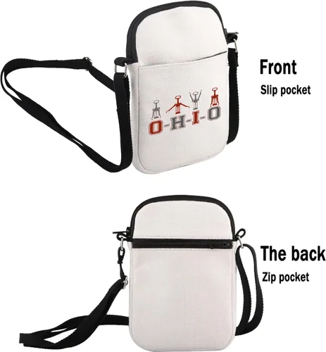 Vista 2 de G2TUP Divertido regalo para turistas de Ohio State Bolso cruzado Columbus Zoo Tarvel Bag Perfecto para los nativos de Ohio