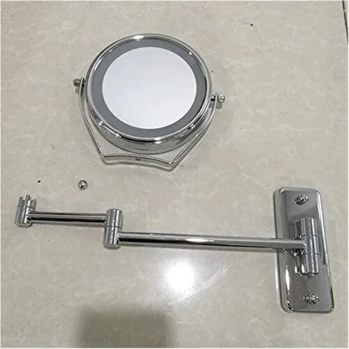 Vista 7 de Bathroom Vanity Mirrors Illuminated Makeup Mirror Wall Mounted Makeup Mirror 7X Magnification 8'Two-Sided Swivel Extendable