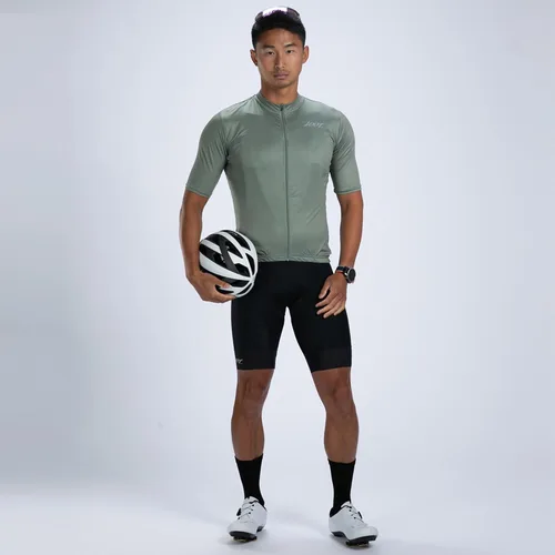 Vista 6 de Zoot Camiseta de ciclismo para hombre, transpirable, de manga corta, absorbe la humedad, 3 bolsillos traseros, tela UPF 30
