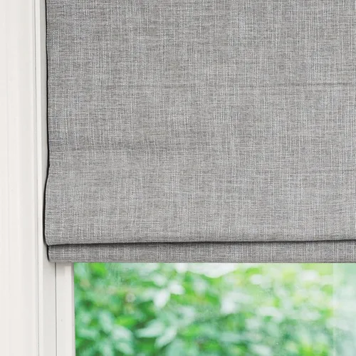 Vista 6 de Persianas romanas personalizadas, color gris ceniza, lavables, opacas, inalámbricas, para ventanas, puertas, ventanas de cocina, fáciles de instalar