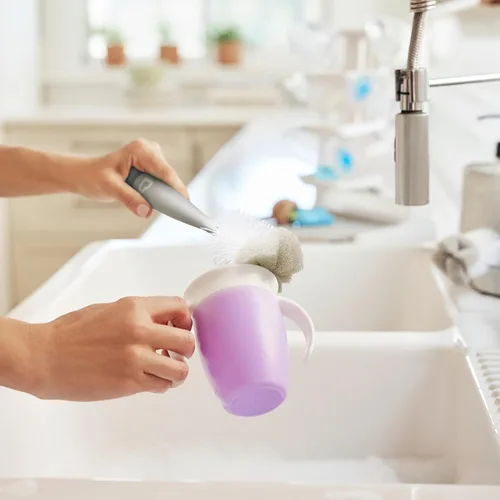Vista 3 de Munchkin® Sponge™ - Cepillo para botellas, color gris, 2 unidades (paquete de 1)