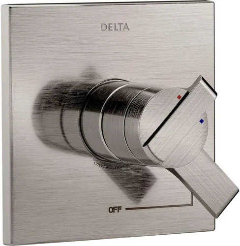 Vista 3 de Delta Faucet Ara 17 Series Kit de ajuste de válvula de mango de ducha de doble función, cromado T17067 (válvula no incluida)