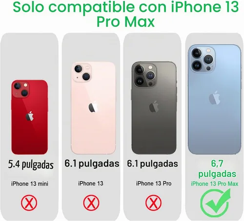 Vista 2 de JJGoo Compatible con iPhone 13 Pro Max, transparente, a prueba de golpes, delgada, antiarañazos, carcasa protectora de policarbonato duro