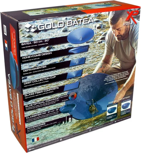 Vista 2 de XP METAL DETECTORS Kit de Batea de oro - Batea de plástico único con desfragmentador de materiales, ideal para prospección de oro
