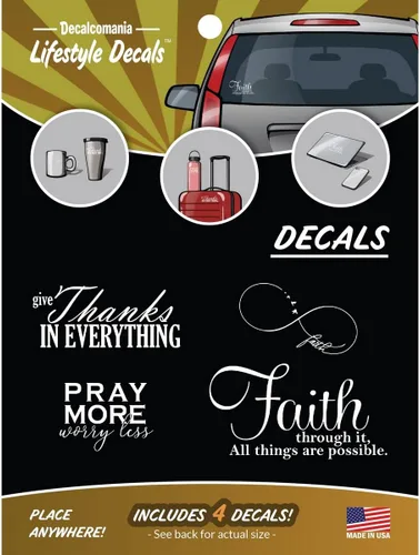 Vista 14 de Decalcomania - Calcomanías de cruces cristianas para ventana de coche o camión, calcomanía de cruz blanca y negra para automóvil y calcomanías