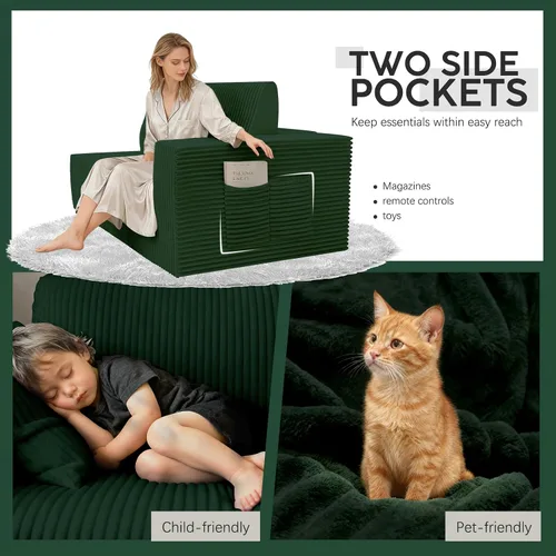 Vista 6 de Sofá modular Cloud de 110 pulgadas sin hueso, con diván en forma de L, modernos sofás tapizados para sala de estar y dormitorio, no requiere montaje