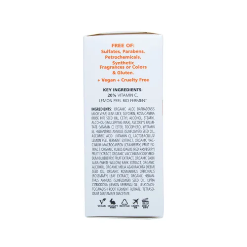 Vista 6 de Sia Botanics Suero facial iluminador (botella de porcelana de 1.0 fl oz/1 oz), tratamiento facial con vitamina C, bio fermento de cáscara de limón