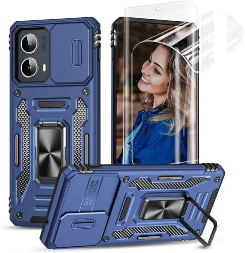 Vista 32 de Jeylly Funda para Motorola Edge Plus 2023 con protector de pantalla HD