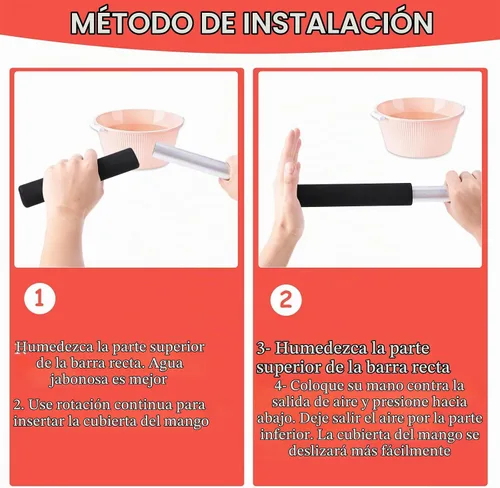Vista 3 de Prasacco 1 par de empuñaduras de tubo de espuma, tubo de espuma cómodo para soporte de agarre de mango, espuma duradera, cubierta de mango