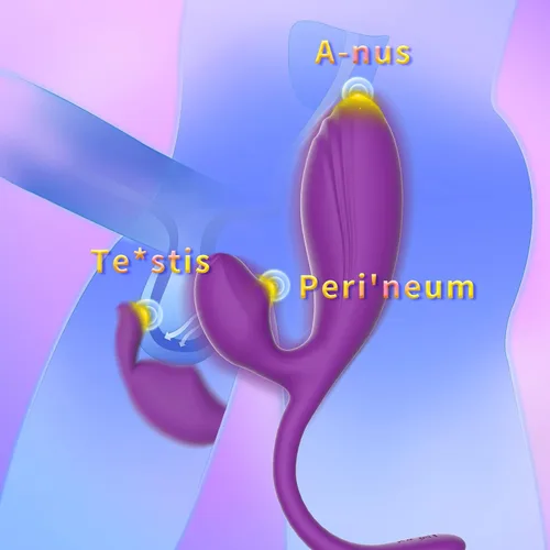 Vista 3 de Vibrador de conejo para el punto G del clítoris para mujeres, juguetes sexuales 2 en 1 para adultos, estimulador anal vaginal con 10 modos