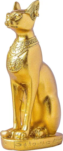 Vista 8 de EASCHEER Estatua de diosa egipcia de gato Bastet Decoración egipcia 1 pieza (10.7 cm Negro)