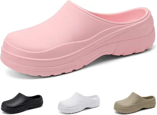 Vista 3 de Zuecos para hombre y mujer, antideslizantes, impermeables, para jardín, cocina, trabajo, sandalias de chef, cómodas, ligeras, de EVA