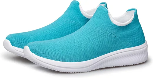 Vista 6 de vibdiv Zapatos sin cordones para mujer, tenis para caminar, trotar, yoga, casual, ligeros, para interiores y exteriores