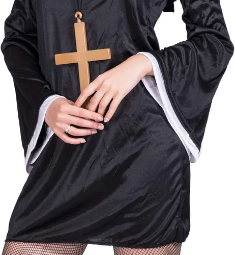 Vista 4 de ReneeCho Disfraz de monja para mujer, disfraz de fiesta de Halloween para adultos