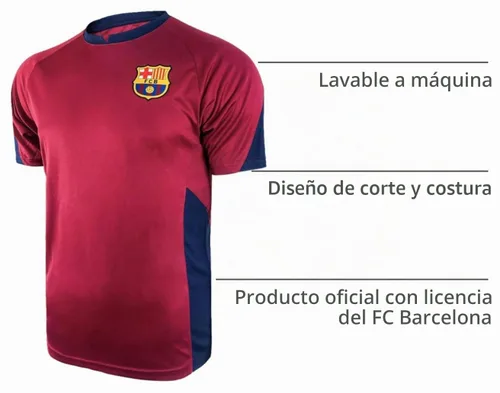 Vista 4 de Icon Sports Officially Licensed FC Barcelona Game Day Shirt 101pf-borgoña