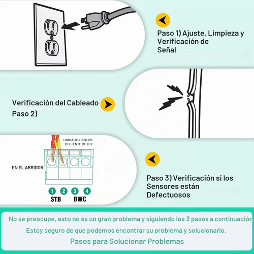 Vista 3 de para Sensor de Puerta de Garaje Genie, Reemplazo para Sensor de Puerta de Garaje Genie/Overhead, Compatible con Abridor de Puerta de Garaje