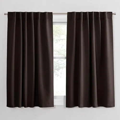 Vista 114 de PONY DANCE Cortinas cortas con aislamiento térmico para ventana pequeña, para guardería, baño, cocina, lavandería, caravana, sótano, 29 pulgadas