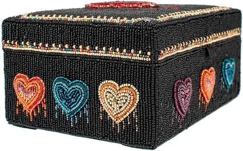 Vista 4 de Mary Frances Cajas de joyería con cuentas (Love All Around)