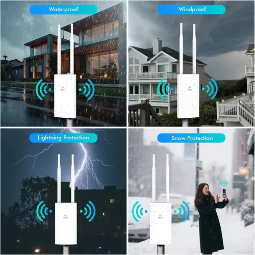 Vista 13 de AC1200 Extensor WiFi para exteriores, punto de acceso al aire libre