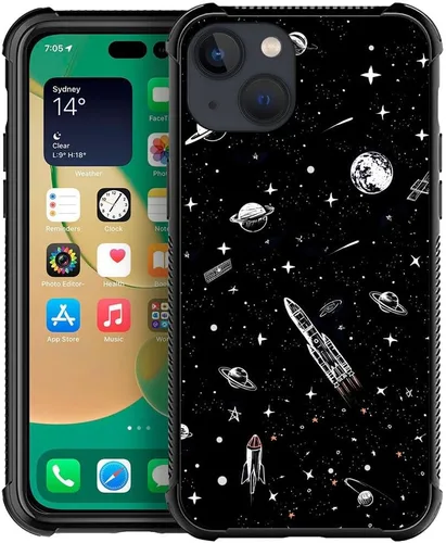 Vista 30 de Compatible con iPhone 13 Mini, diseño de H Art Cat Pattern, H Funda protectora de TPU resistente a arañazos y golpes para iPhone 13 Mini de 5.4