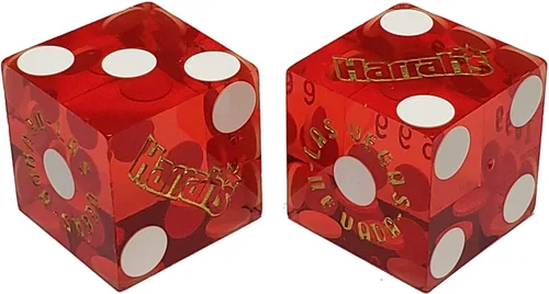 Vista 16 de Par de dados de casino en serie a juego - Auténticos dados de dados de Las Vegas 0.748 in, juegos de mesa y coleccionables - Aliante rojo pulido