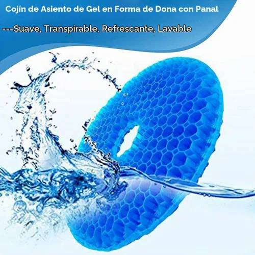 Vista 5 de Cojín de asiento de gel, cojín de gel en forma de dona para dolor de cadera