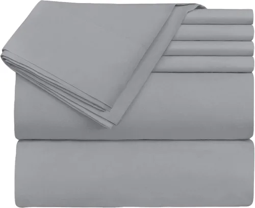 Vista 11 de Juego de sábanas de 5 piezas para camas ajustables, 800 TC-100% algodón, color negro, dividido, para cama ajustable, hilo de fibra larga de una sola