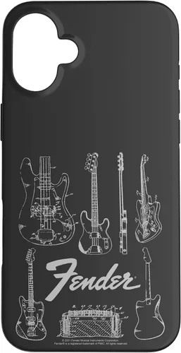 Vista 23 de Fender Carcasa de Guitars Line Art para iPhone 17