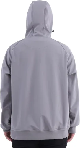Vista 2 de ENDIRAD Sudaderas con capucha de forro polar impermeable para hombre, resistente a los cortavientos, chaqueta de lluvia softshell, abrigo