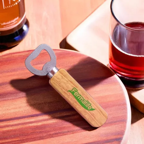 Vista 8 de FERMALIFE - Abrebotellas de madera, resistente, grabable para refrescos, sidra de manzana, botellas, cerveza en bares, restaurante, hogar, cocina