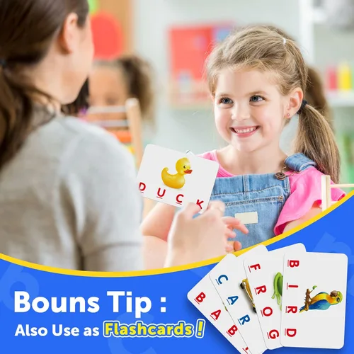 Vista 4 de LIWIN LET'S GO! Juegos educativos para niños de 3 a 8 años, juego de emparejar letras para niños de 3 a 8 años, juguetes educativos para niños de 3
