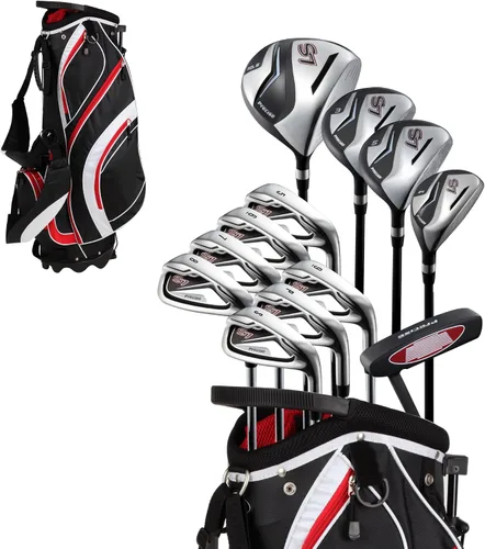 Vista 8 de Precise S7 - Juego de golf de 18 piezas para hombre – Driver de titanio, maderas, híbrido, hierros 5-SW, putter, bolsa con soporte, 4 fundas