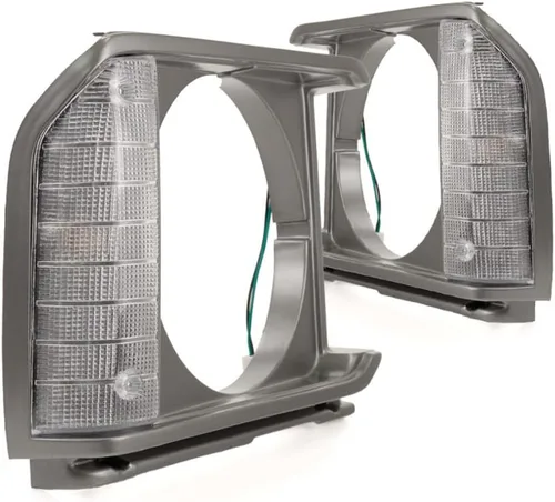 Vista 2 de Para puerta de faros delanteros Toyota Pickup 1979 1980 1981 par / juego de lado del conductor y del pasajero 2WD Gris TO2512133 + TO2513133