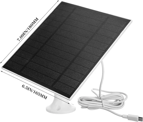 Vista 3 de Paquete de 4 paneles solares de 5 W para cámaras de seguridad
