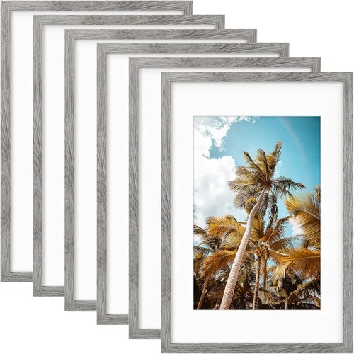 Vista 39 de Frametory, Marco de fotos de 11 x 14 pulgadas con paspartú para fotos de 8 x 10 pulgadas, moldeado ancho de vidrio de alta definición, accesorios