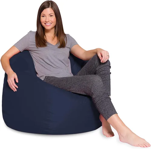 Vista 55 de Posh Beanbags - Sillón puff Azul Rey Sólido