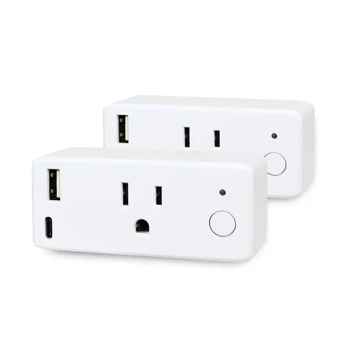 Vista 2 de Feit Electric Enchufe inteligente, funciona con Alexa y Google Home, no requiere concentrador, solo red de 2.4 GHz, control remoto desde cualquier