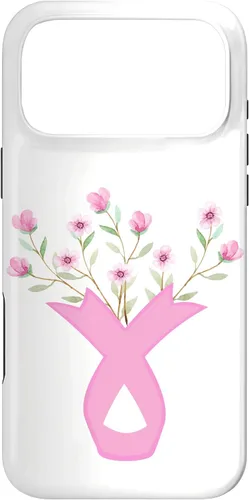 Vista 22 de Flower Jar Pink Ribbon Breast Cancer Awareness Month Women Case for iPhone 17
