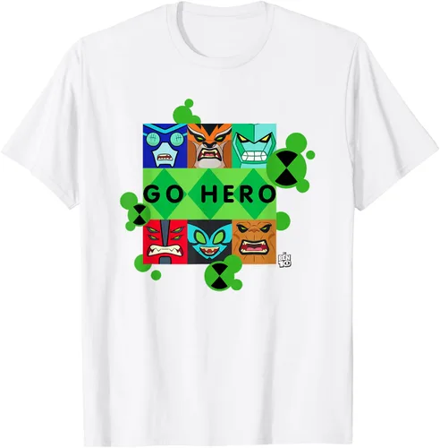 Vista 57 de Ben 10 Go Hero - Camiseta, Azul / Patchwork, S