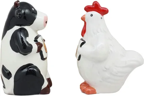 Vista 4 de Ebros Gift Holstein - Juego de cocteleras de cerámica para cocina y cocina, para organizar fiestas, aves de corral y ganado coleccionables
