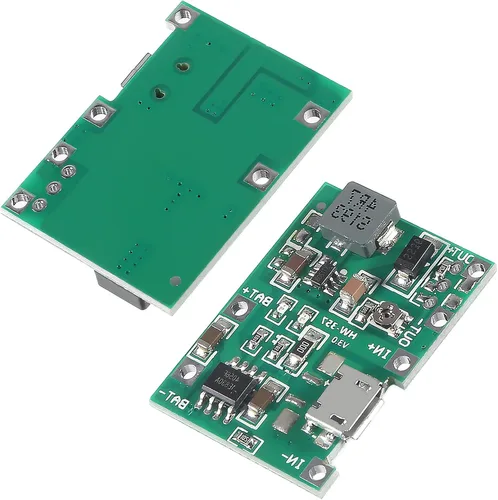 Vista 5 de 12 unids 2A USB 18650 litio Li-ion cargador módulo ajustable Boost Módulo DC-DC 3.7V a 5V 9V 12V Step Up Boost Module TP4056 DIY Kit piezas
