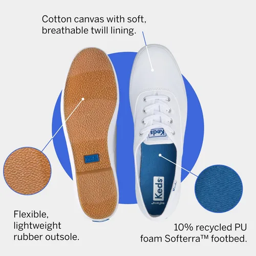 Vista 4 de Keds Champion - Tenis de lona con cordones, para mujer