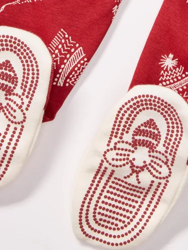 Vista 4 de Burts Bees Baby Pijamas navideños de algodón orgánico a juego para toda la familia