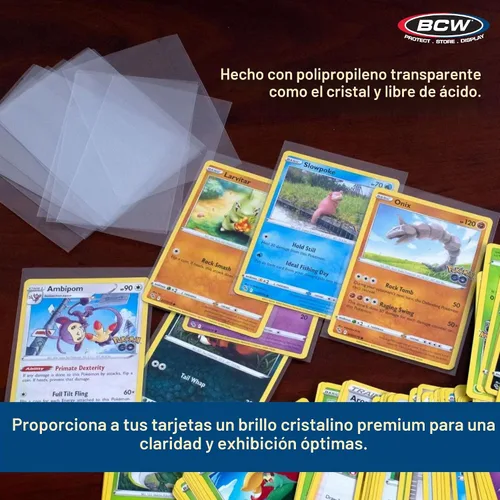 Vista 5 de BCW Fundas para tarjetas estándar, 2 5/8 x 3 5/8 pulgadas, transparentes