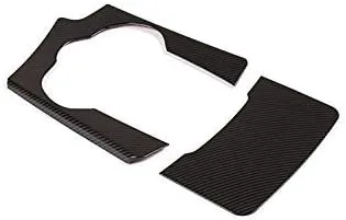 Vista 8 de YIWANG Fibra de carbono ABS interior coche consola central cambio panel cubierta 2 unids para Alfa Romeo Stelvio 2017 2018 2019 Auto Accesorios