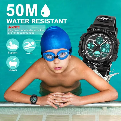 Vista 5 de ATIMO Reloj impermeable multifunción LED para niños - Regalos para niños