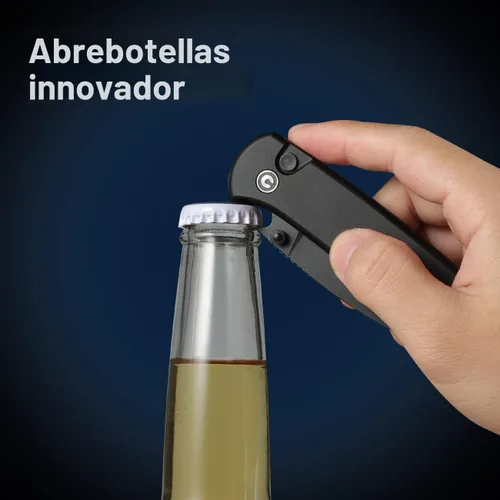 Vista 3 de CIVIVI Cuchillo Plegable de Bolsillo - Cuchillo con Bloqueo de Botón con Abridor de Pulgar para EDC, Hoja 14C28N de 2.98", Mango de Aluminio, Negro
