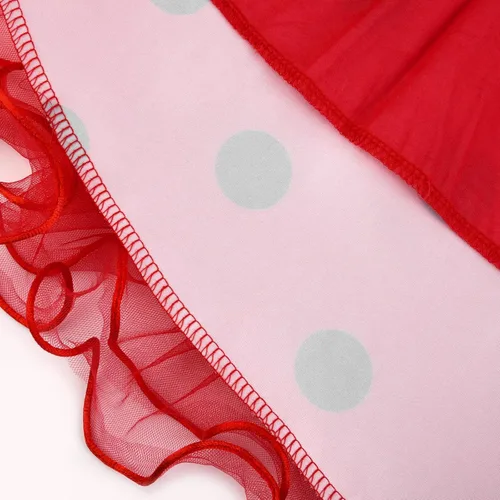 Vista 7 de Uhdear Disfraz de mariquita para niñas vestido tutú sin mangas fiesta de Halloween con accesorios